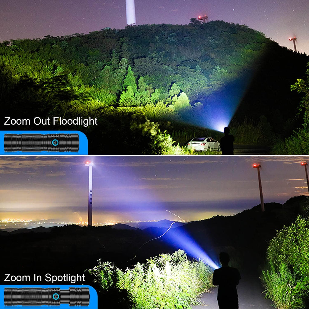 Rechargeable LED Flashlight, 1200 Lumens, 5000mAh Battery, Waterproof, Handheld, Tactical S25805
