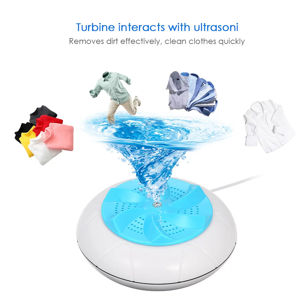 Portable Washing Machine 1 kg Rotating Washer with USB Cable D78927