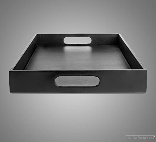 White Marble Faux Leather Decorative Tray P7749