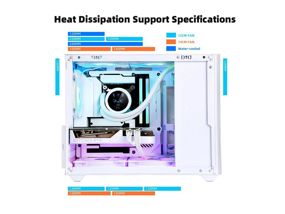 Mini Micro ATX Tower Computer Case with Tempered Glass Side U467383