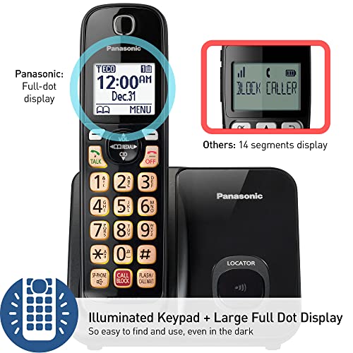 Cordless Phone with 3 Handsets (Black) E7851