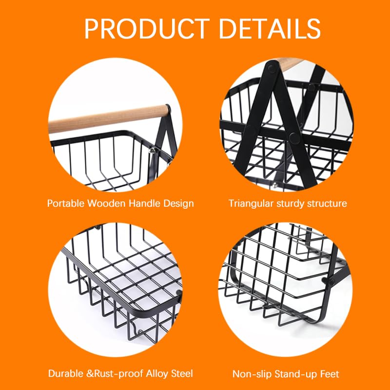 3 Tier Detachable Metal Rectangle Fruit Basket K720