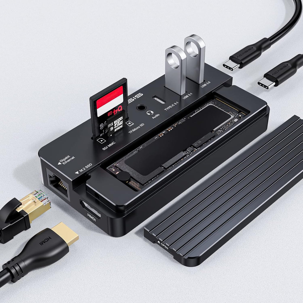 10-in-1 USB-C Hub Docking Station with HDMI, 100W Power Delivery C825999