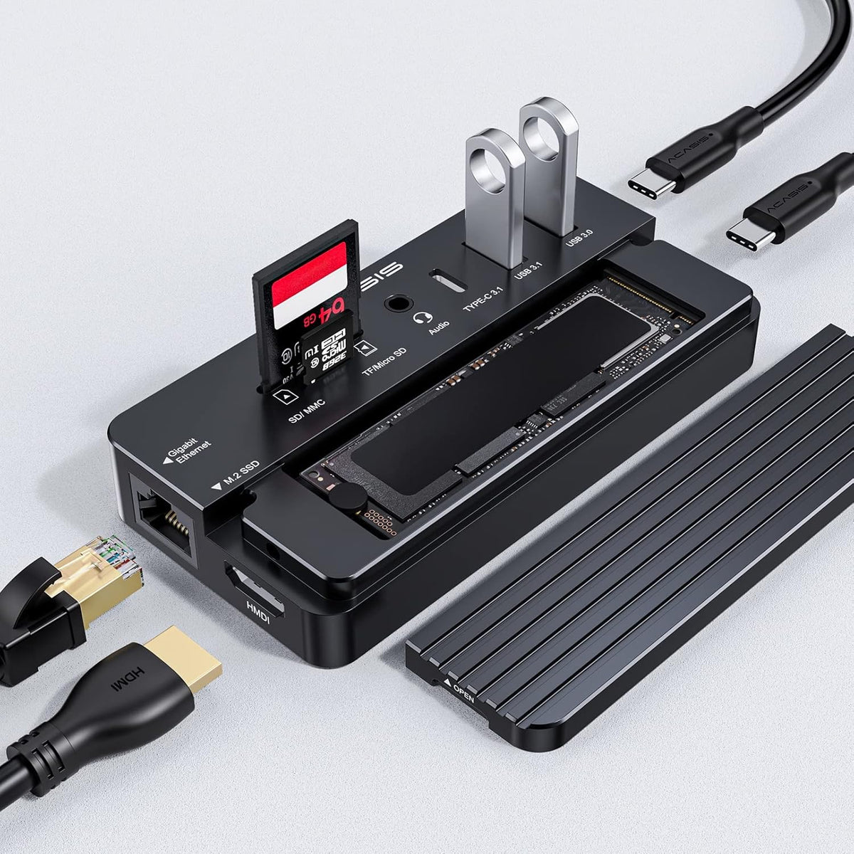 10-in-1 USB-C Hub Docking Station with HDMI, 100W Power Delivery C825999