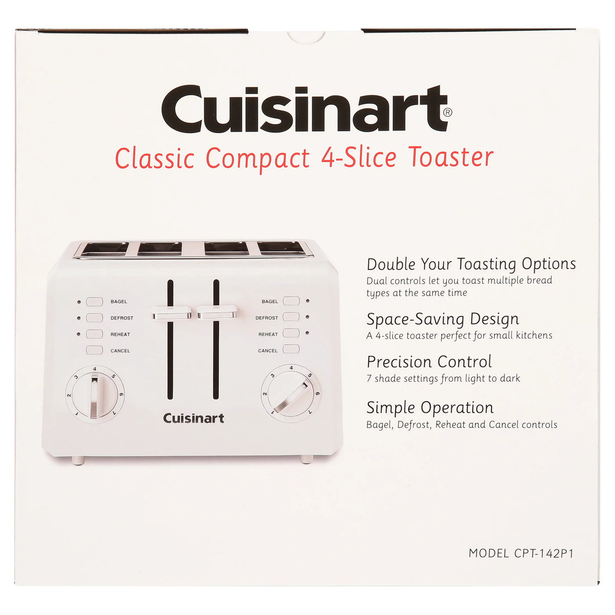 4 Slice Compact Plastic Toaster Y16708