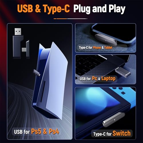 2.4GHz Wireless Gaming Headset with Flip Microphone C134