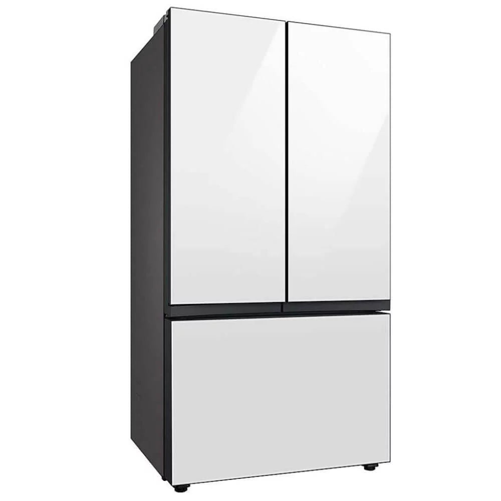 24 Cu. Ft. White Glass 3-Door French Door Counter Depth Refrigerator E692
