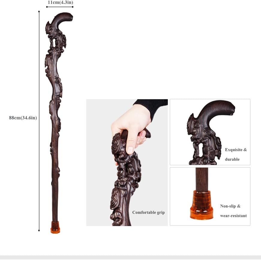 Wood Cane with Curved Handle Walking Stick G770537