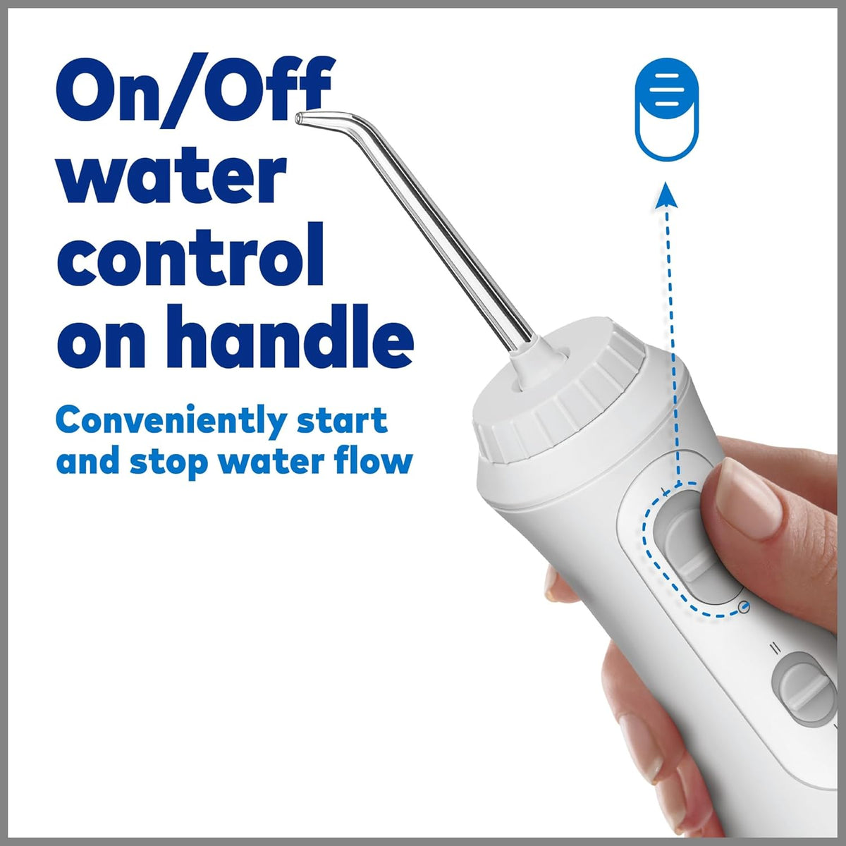 Cordless Plus Water Flosser with 4 Flossing Tips, Rechargeable, White F702617