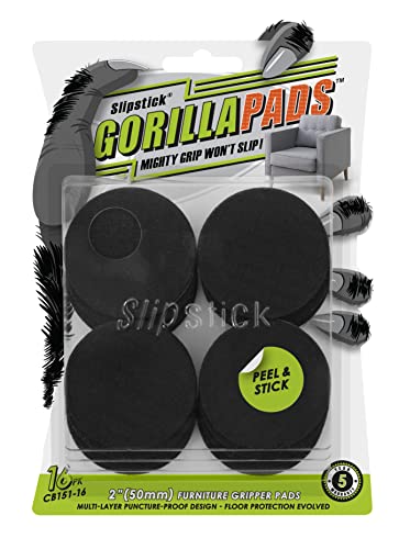 Set of 4 Black Self Adhesive Rubber Furniture Pads S2366
