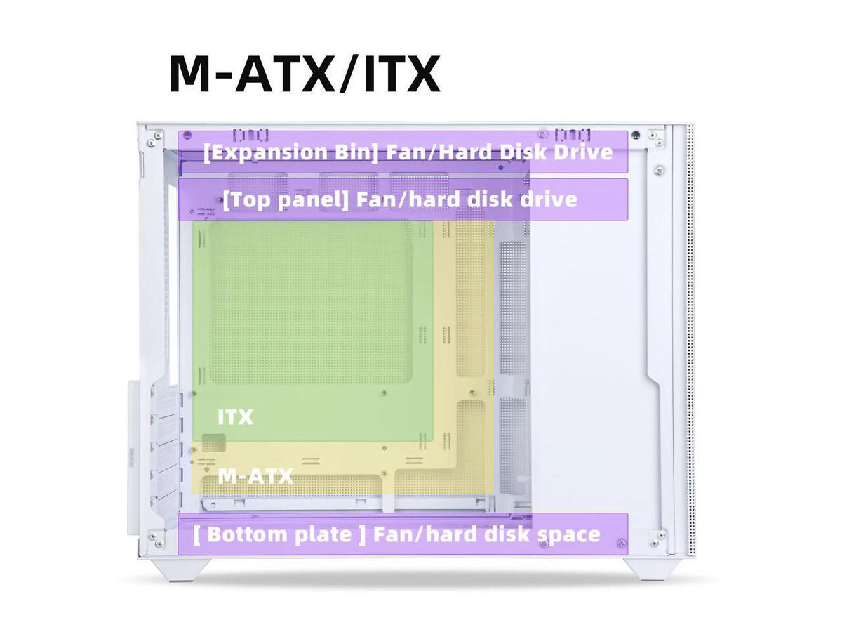 Mini Micro ATX Tower Computer Case with Tempered Glass Side U467383