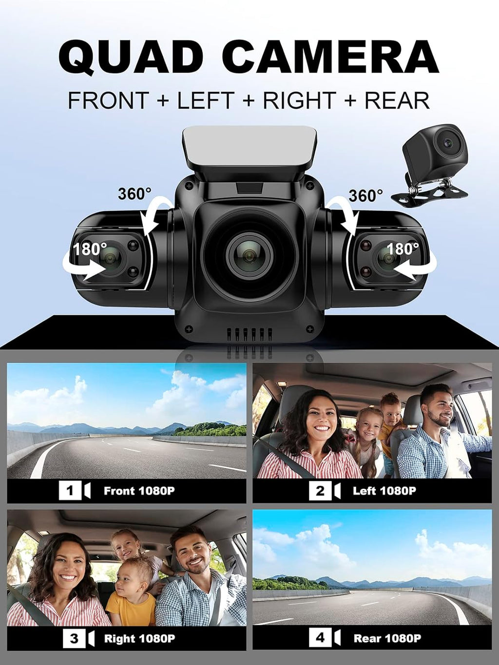 4 Channel FHD 1080P Dash Cam with WiFi J285