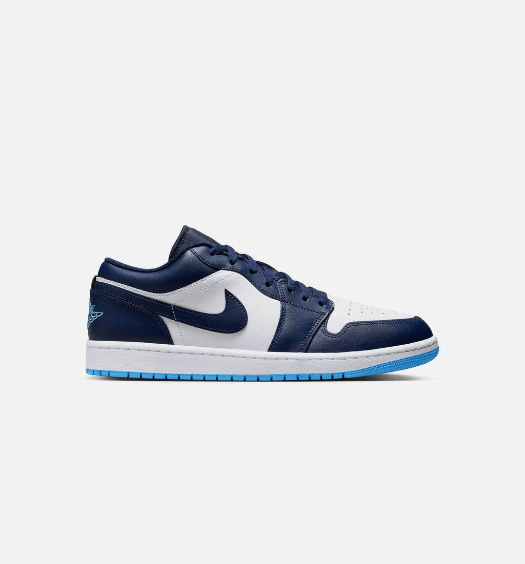 Air Jordan 1 Low Men's Lifestyle Sneakers - Midnight Navy/University Blue/White
