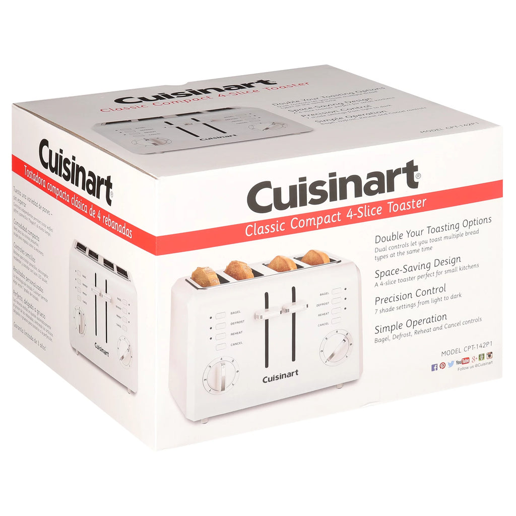 4 Slice Compact Plastic Toaster Y16708
