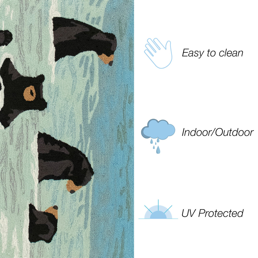 Frontporch Bathing Bears Indoor Outdoor Mat