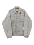 in･stru(men-tal). bleached denim jacket