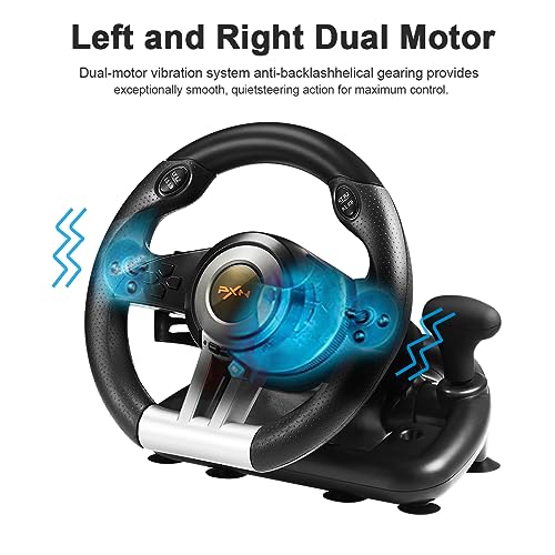 Orange Gaming Racing Wheel with Linear Pedals and Racing Paddles R437655