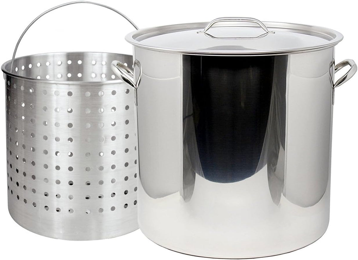 13-Gal 16" Stainless Steel Stock Pot with Lid K742