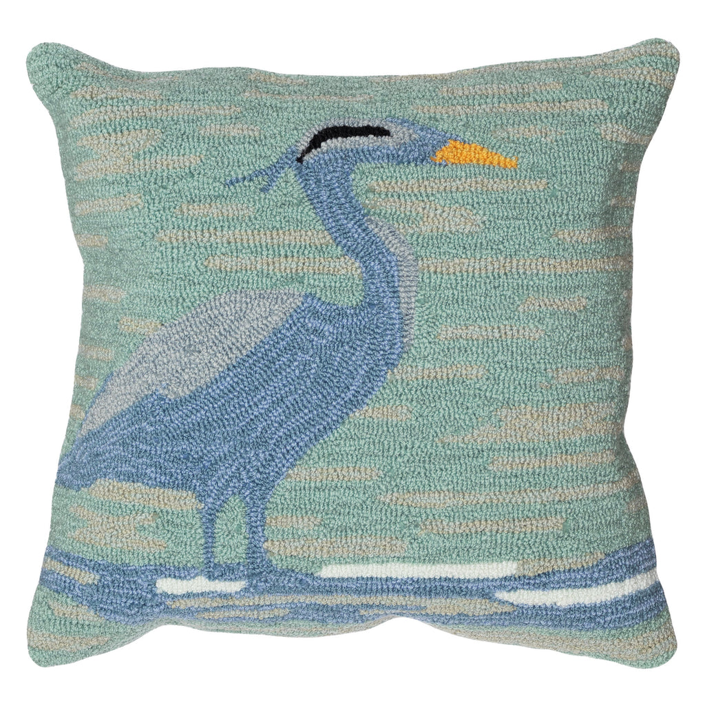 Frontporch Blue Heron Indoor Outdoor Throw Pillow