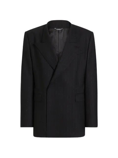 Dolce & Gabbana Sicilia double-breasted pinstripe wool jacket