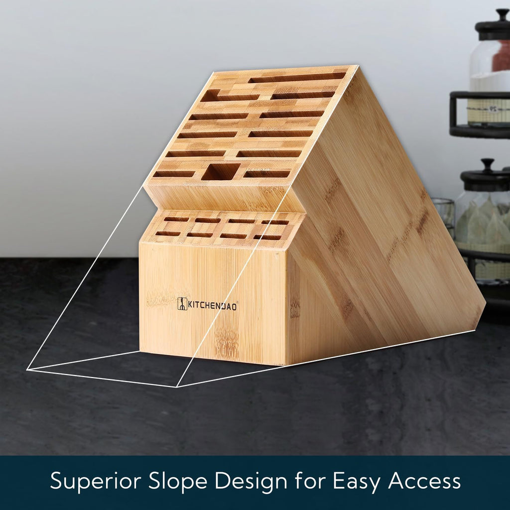 XL Bamboo Knife Block Holder 20 Slot K446942