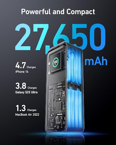 27,650mAh 250W Power Bank with 100W Charging Base, 3-Port Portable Charger D2034