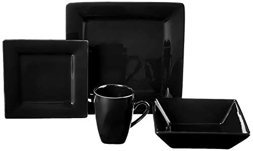 45 pc Black Dinnerware Set K978