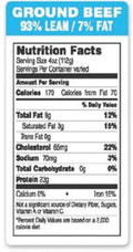 1.5 x 3.0 inch Ground Beef Label, 1000 per roll K660811
