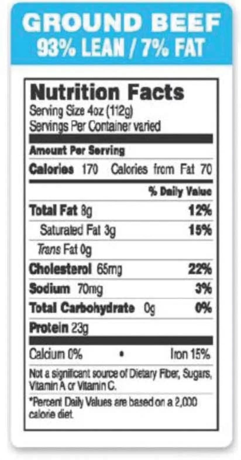 1.5 x 3.0 inch Ground Beef Label, 1000 per roll K660811