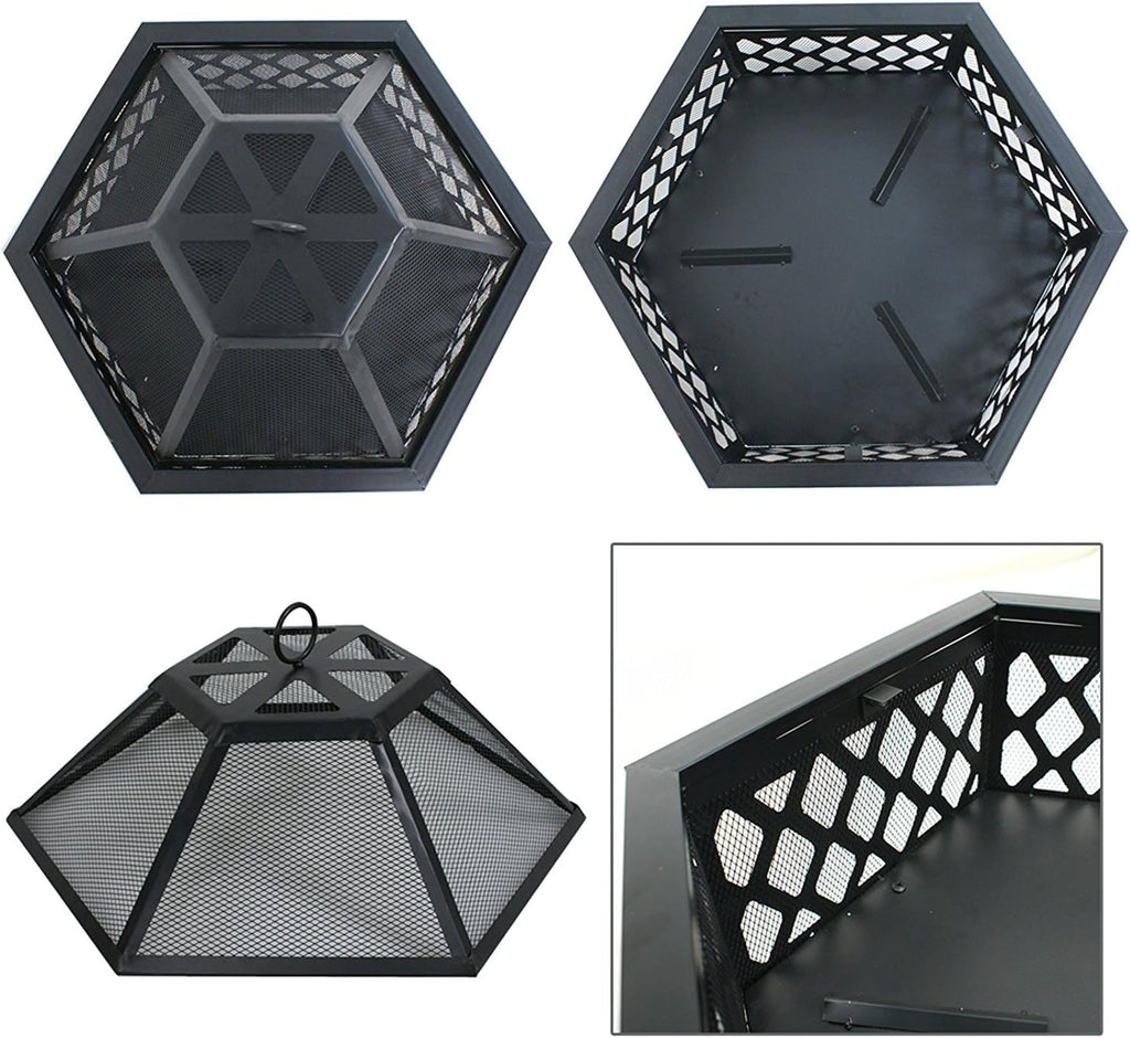 24" Steel Hex Shaped Fire Pit C308145