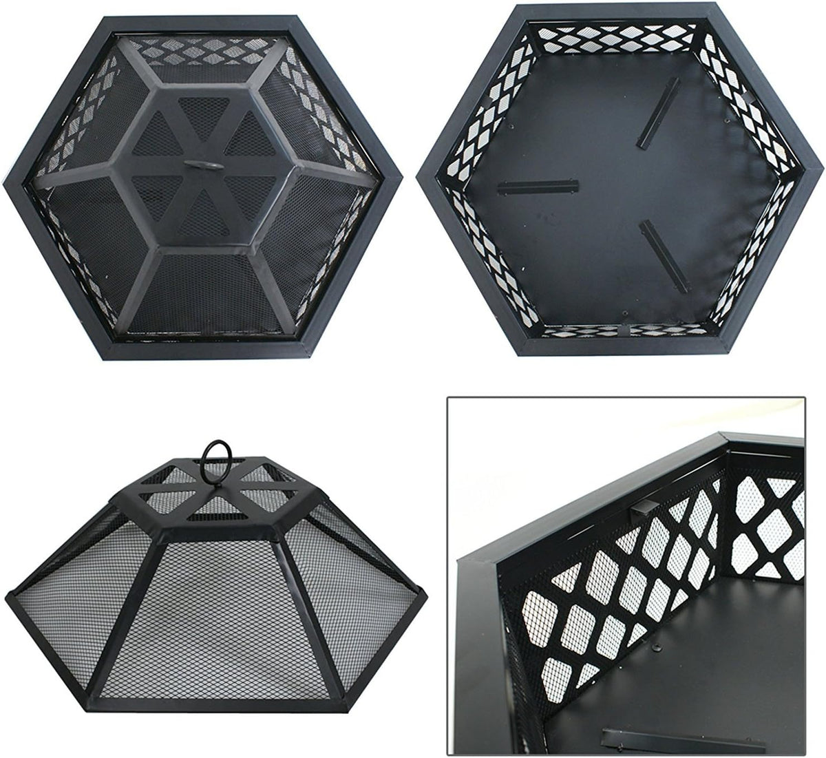 24" Steel Hex Shaped Fire Pit C308145
