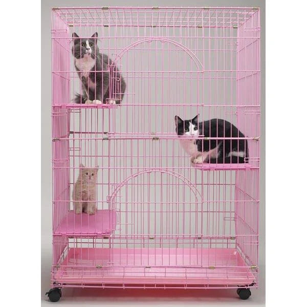 Black Foldable Cat Cage W42777