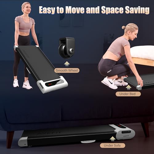 Quiet 2 in 1 Walking Treadmill with Remote Control and LED Display J3262