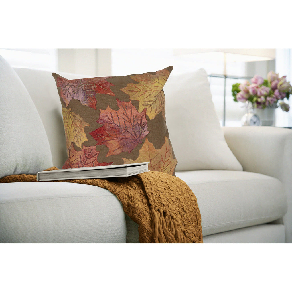 Leaf Toss Indoor Outdoor Throw Pillow