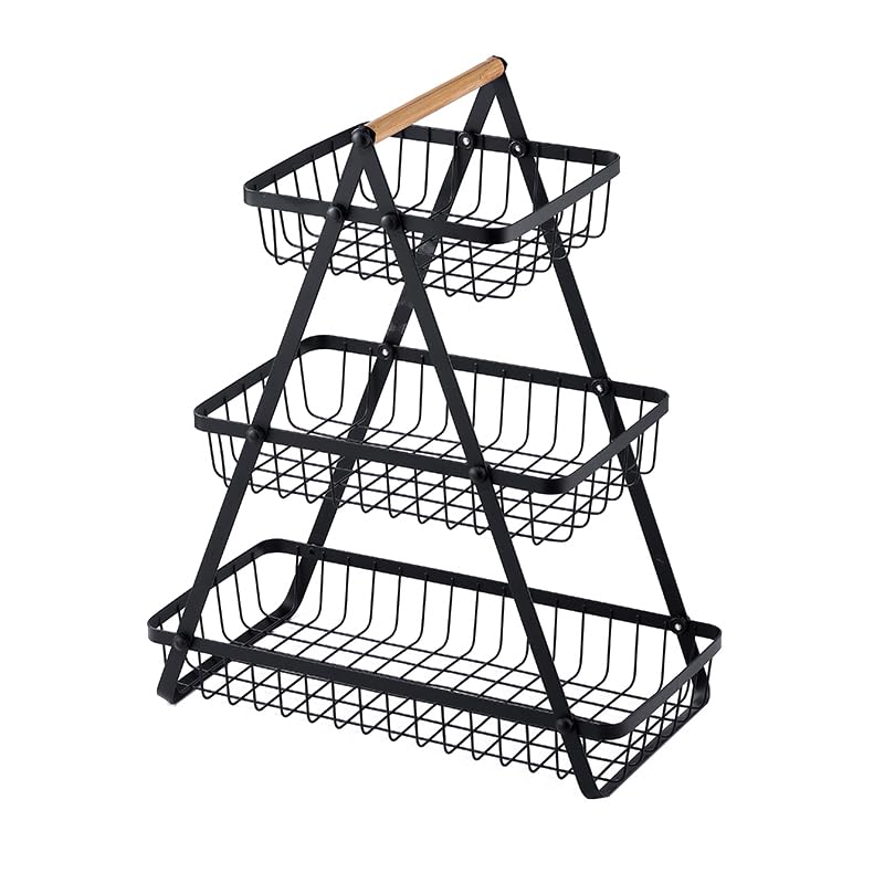 3 Tier Detachable Metal Rectangle Fruit Basket K720