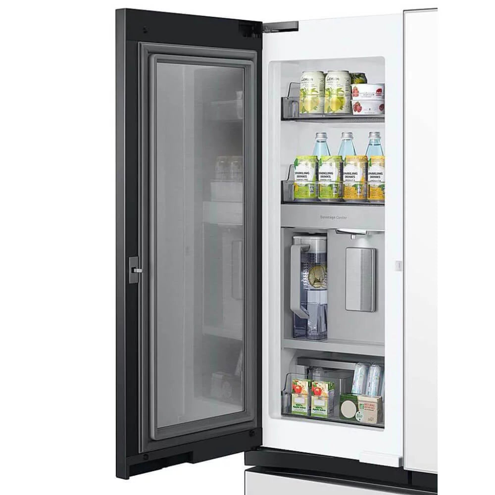 24 Cu. Ft. White Glass 3-Door French Door Counter Depth Refrigerator E692