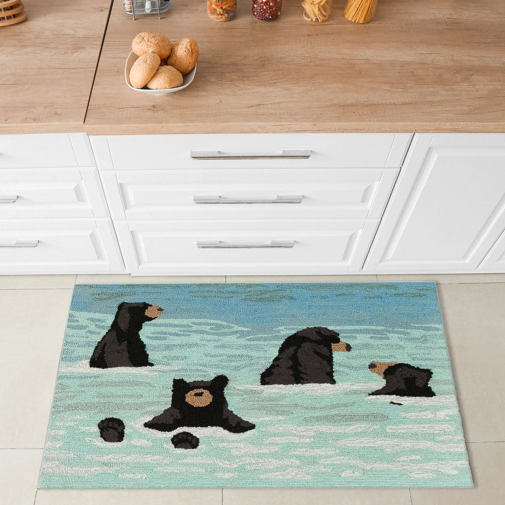 Frontporch Bathing Bears Indoor Outdoor Mat