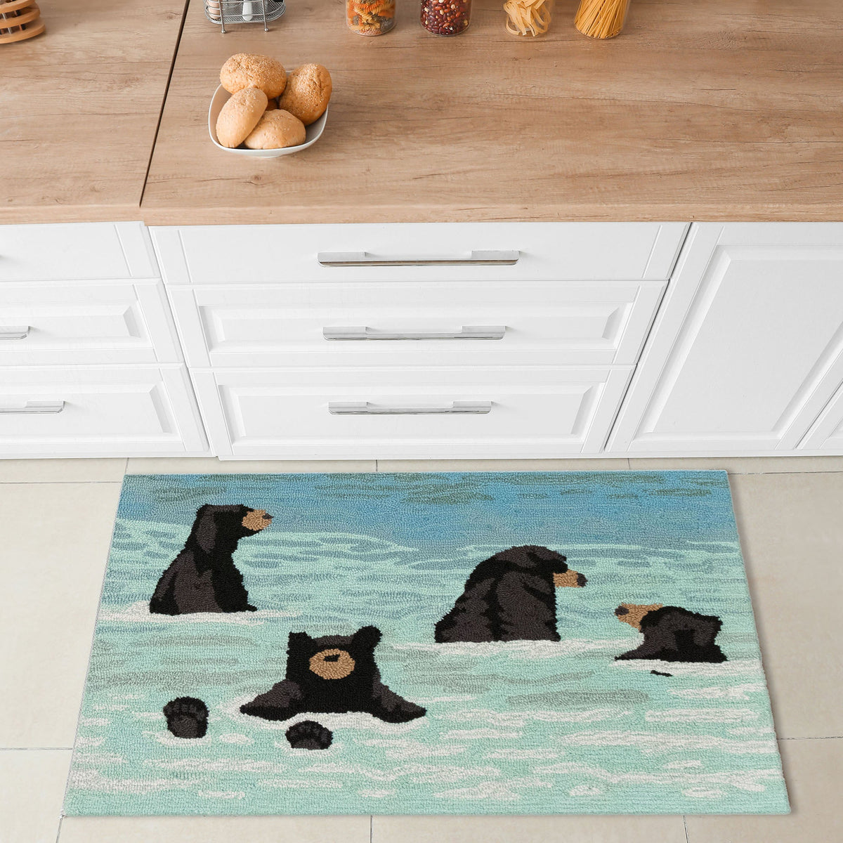 Frontporch Bathing Bears Indoor Outdoor Mat