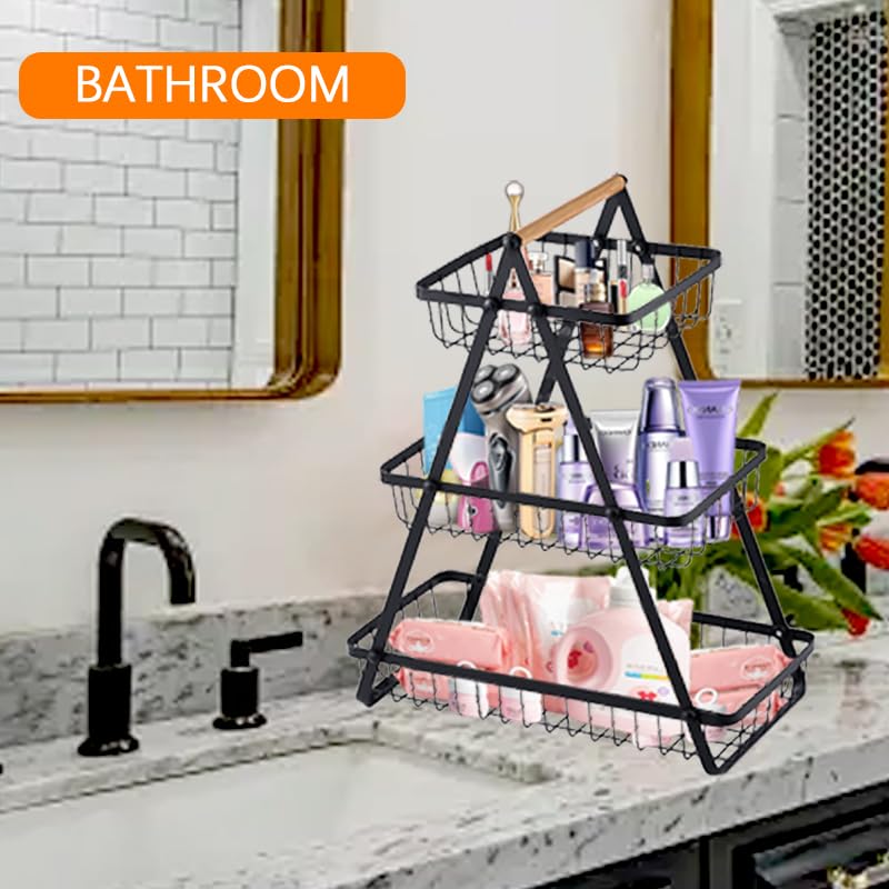 3 Tier Detachable Metal Rectangle Fruit Basket K720