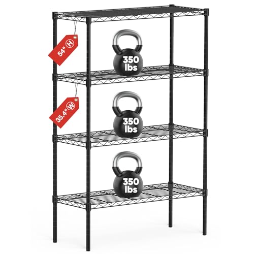 4-Shelf Adjustable Metal Wire Storage Shelving Unit M7011