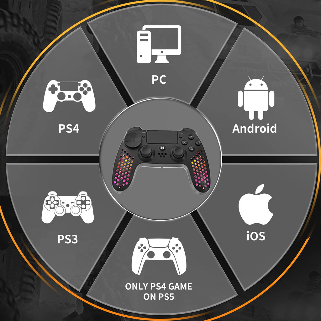 RGB Wireless Controller for PS4/PS5/PC/Android/iOS T615139