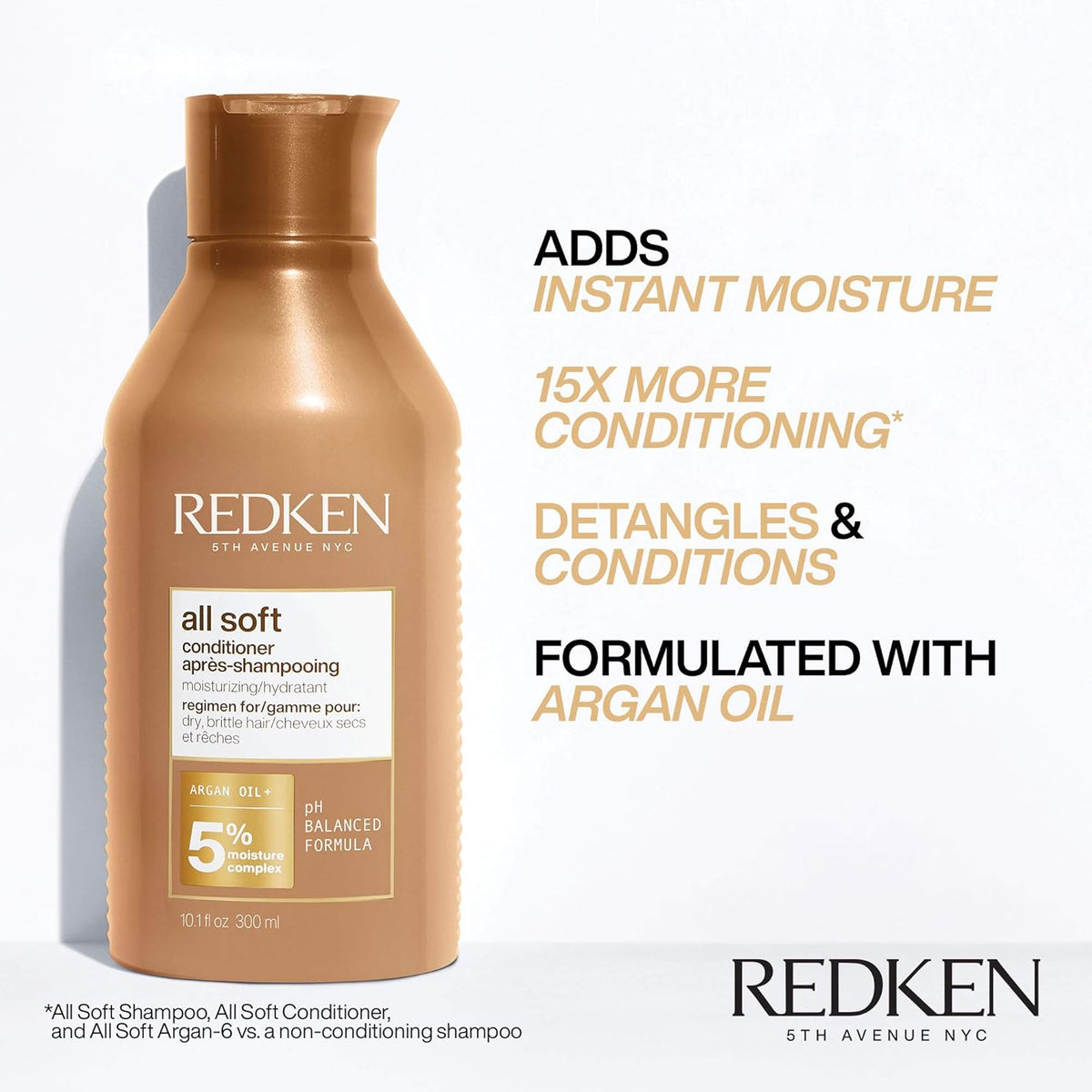 All Soft Shampoo, Conditioner and Heavy Cream Treatment with Argan Oil V6566