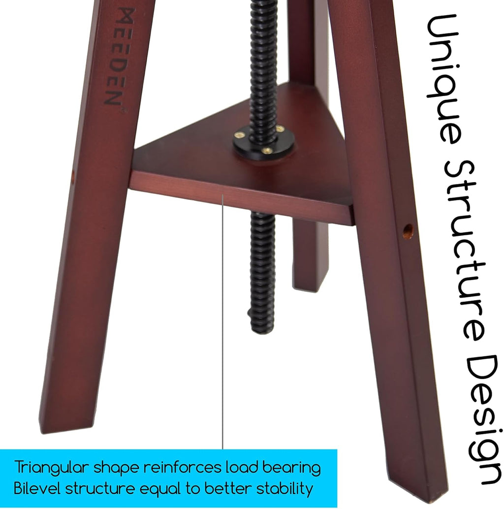 Extra-Large Wood Drafting Table and Wooden Stool K421714