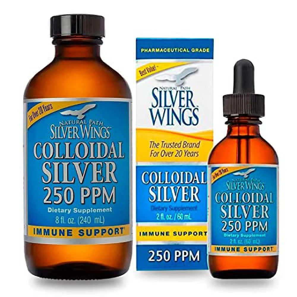 Colloidal Silver Bottle 8Oz 250PPM with Dropper 2Oz N37224