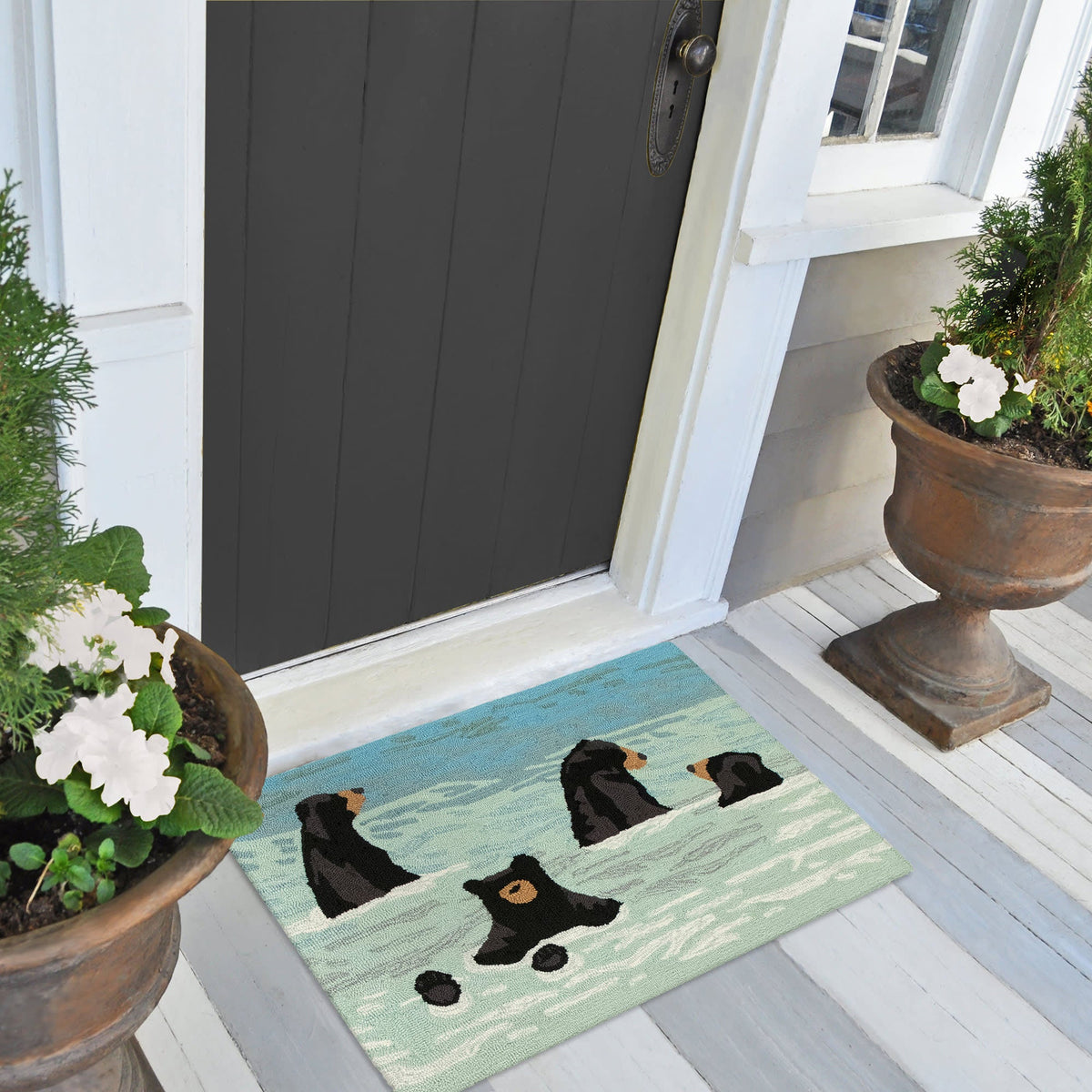 Frontporch Bathing Bears Indoor Outdoor Mat