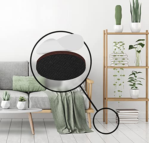 Set of 4 Black Self Adhesive Rubber Furniture Pads S2366