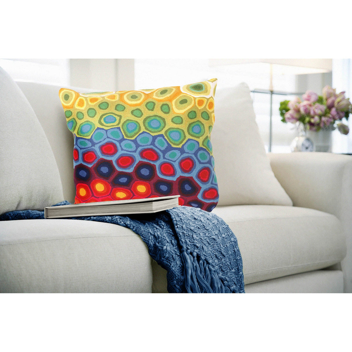 Pop Swirl Indoor Outdoor Throw Pillow