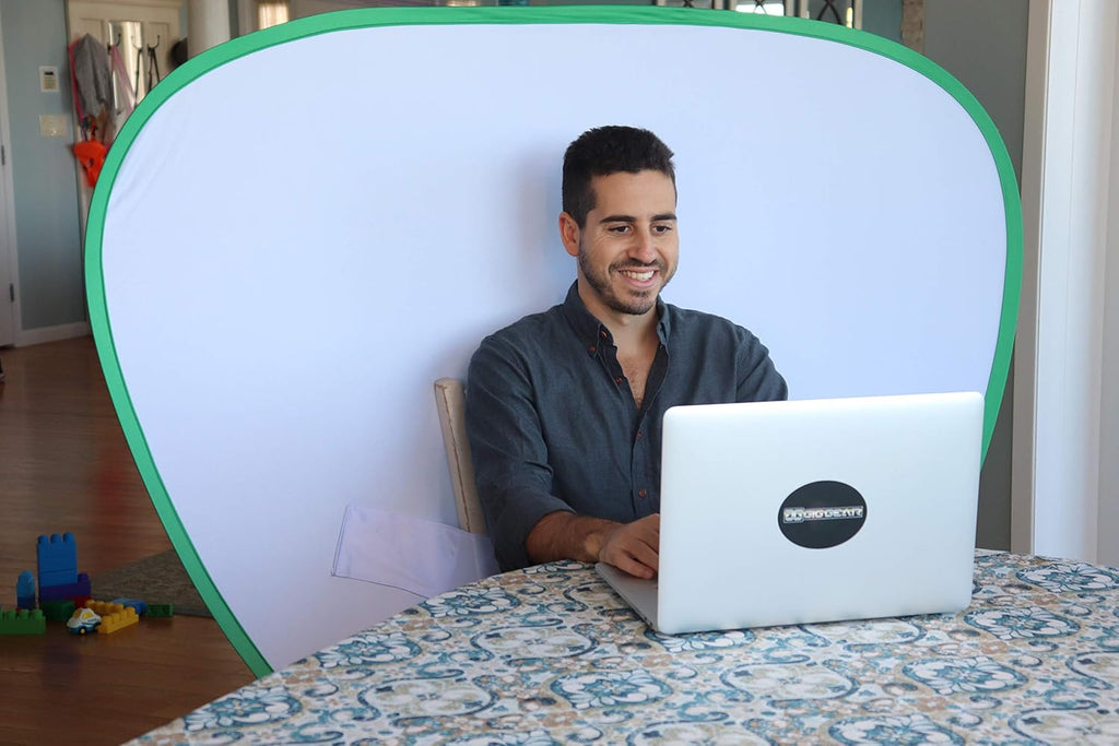 Dual-Sided Webcam Background Privacy Green Screen Chair T9228