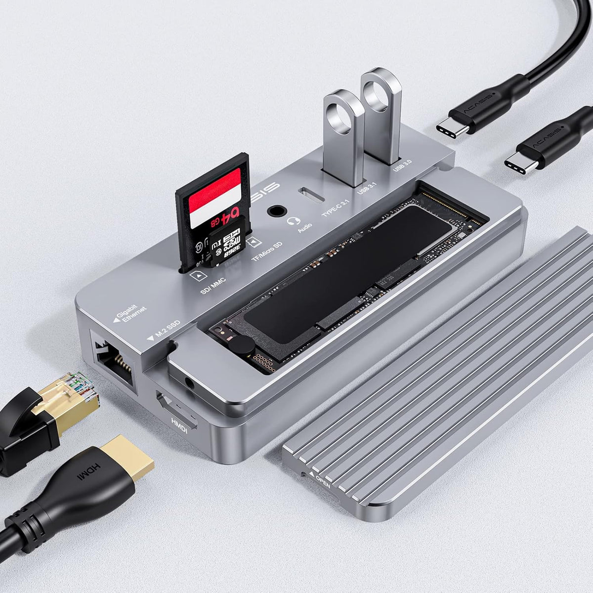 10-in-1 USB-C Hub Docking Station with HDMI, 100W Power Delivery C825999