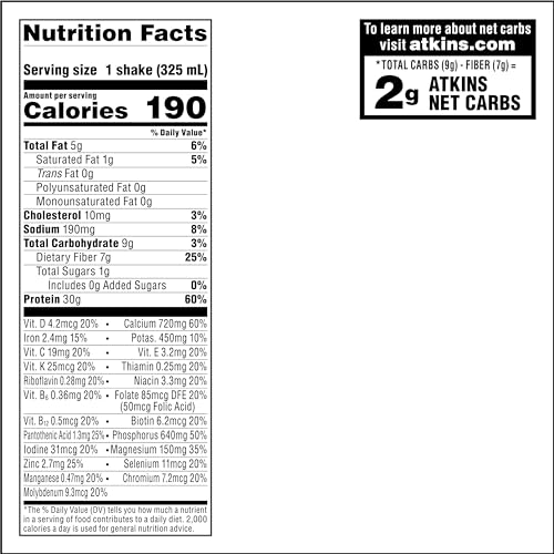 Creamy Milk Chocolate Protein Shake, 30g Protein, 12 Count X890889